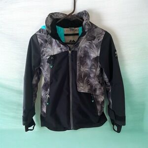 Obermeyer Axel Ski Jacket Unisex Size S Teen Black Outdoor Snowboarding Hooded